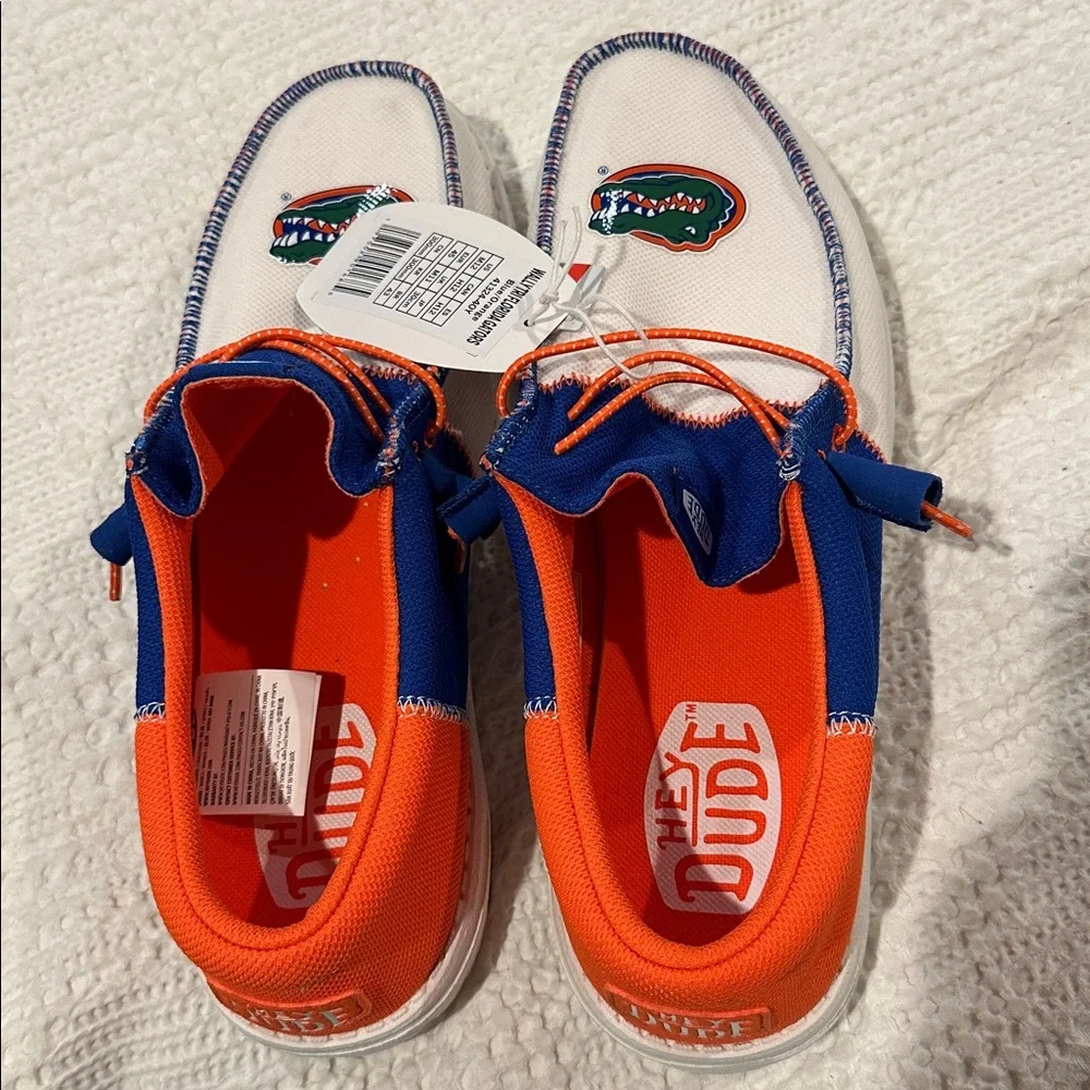 HEY DUDE Wally Tri Florida Gators Men’s 12 NWT College Spirit Orange Blue White - Picture 6 of 9